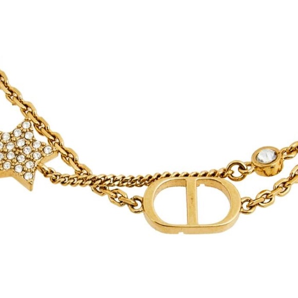 Dior Petit CD Crystal Star Charm Double Chain Bracelet - Picture 16 of 16